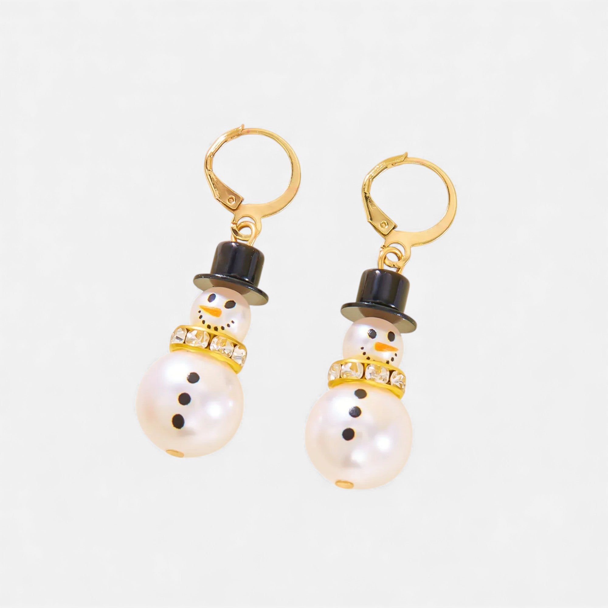 Lovira | Boucles d’oreilles femme “Bonhomme de Neige” Élégance Festive