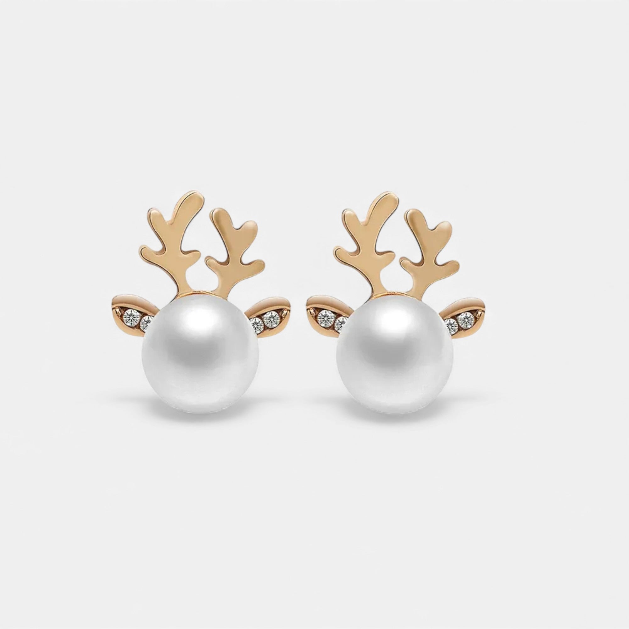 Lovira | Women’s Boucles d’oreilles perle & bois de cerf