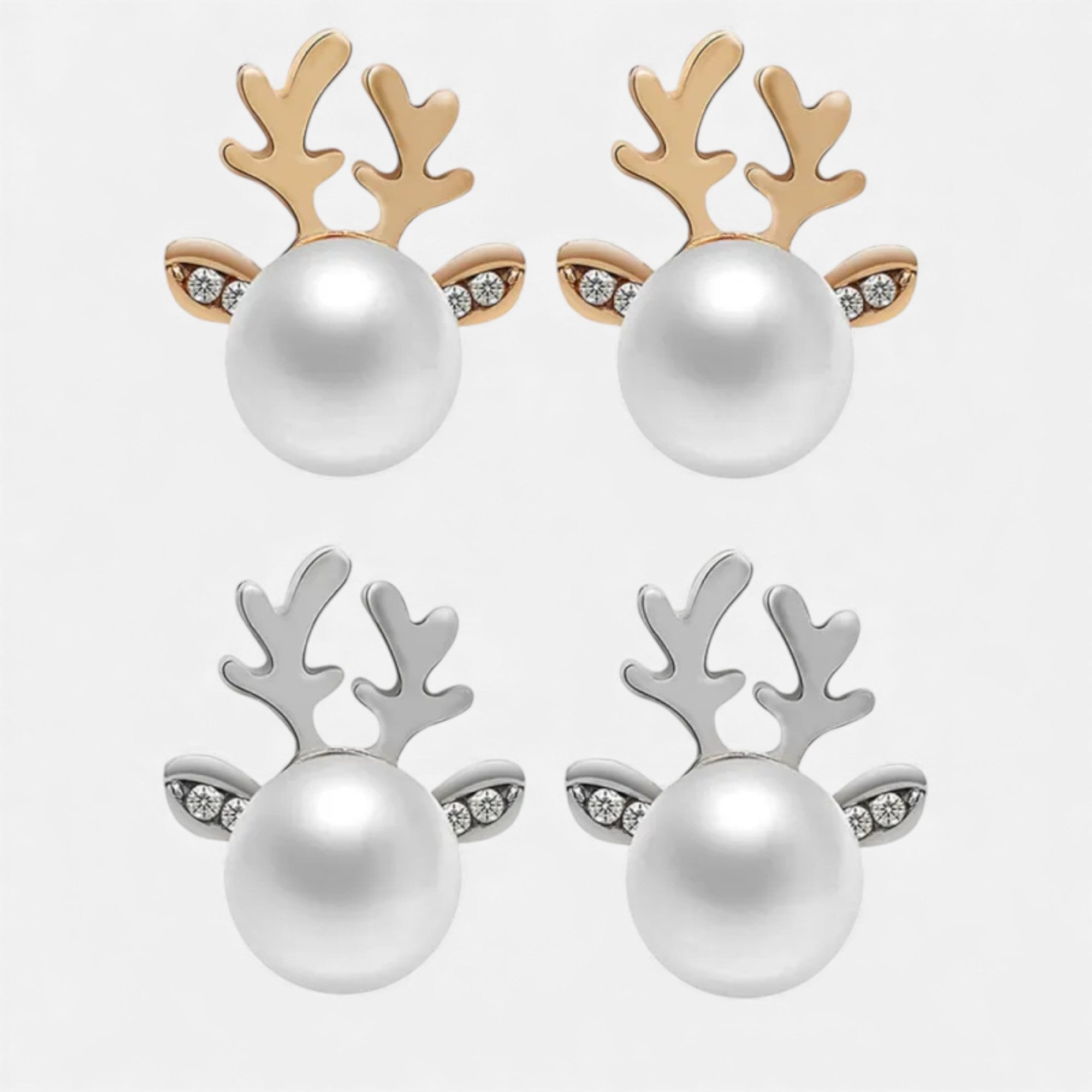 Lovira | Women’s Boucles d’oreilles perle & bois de cerf