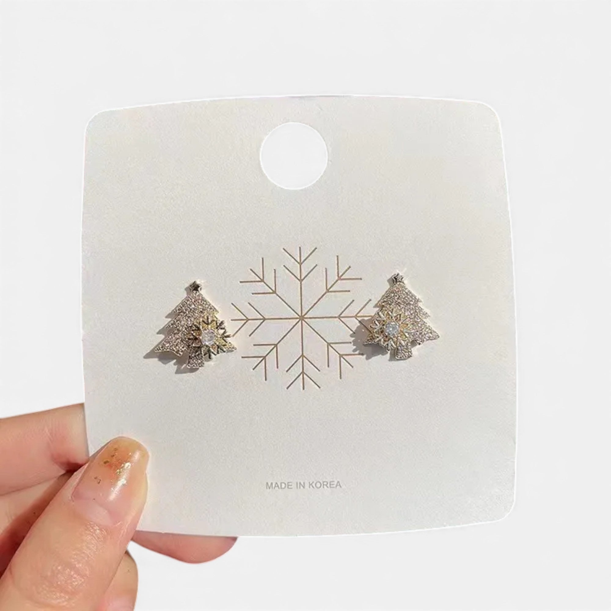 Lovira | Boucles d’oreilles Sapin Rotatif en Cristal