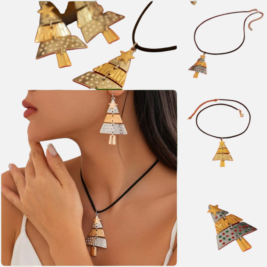 Lovira | Women’s Parure Collier & Boucles Arbre de Noël Héritage