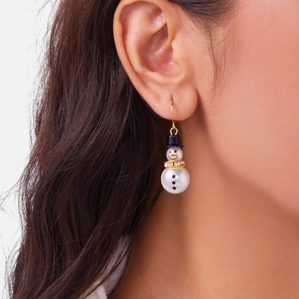 Lovira | Boucles d’oreilles femme “Bonhomme de Neige” Élégance Festive