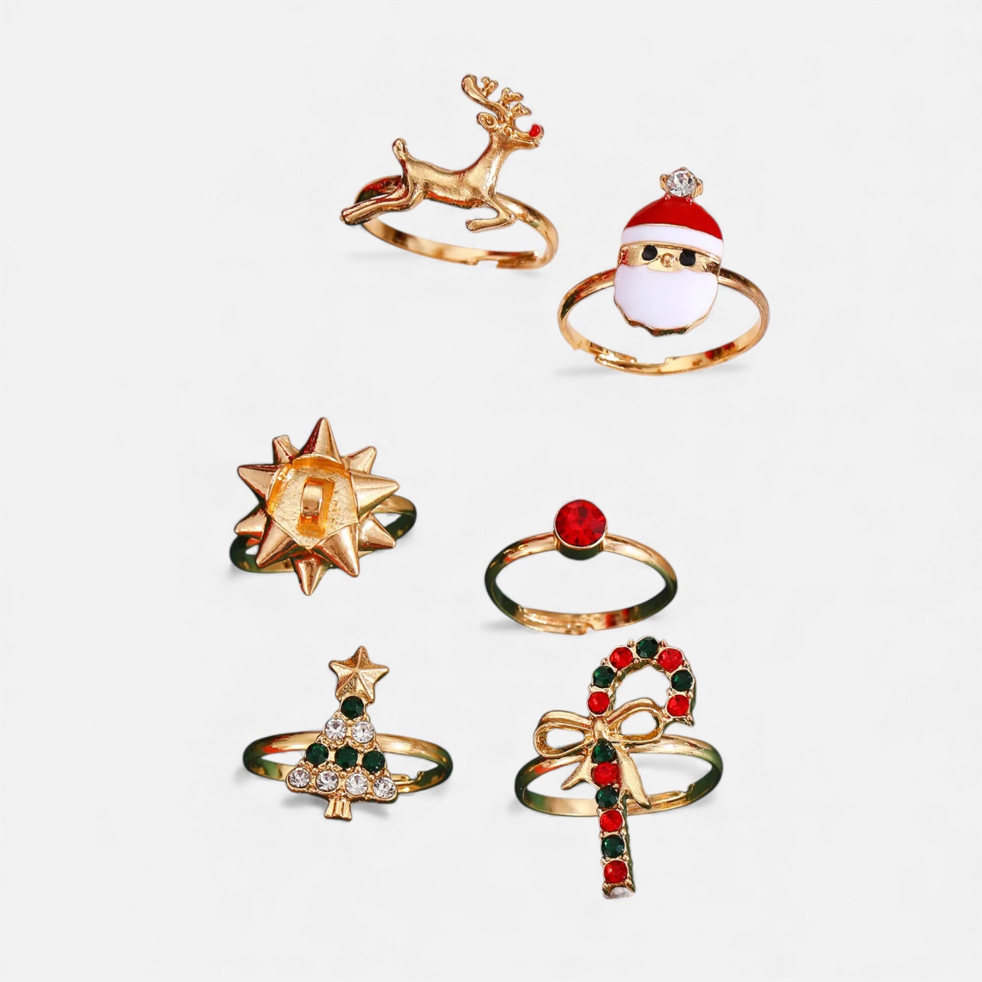 Lovira | Bagues Femme Noël Élégant en Résine