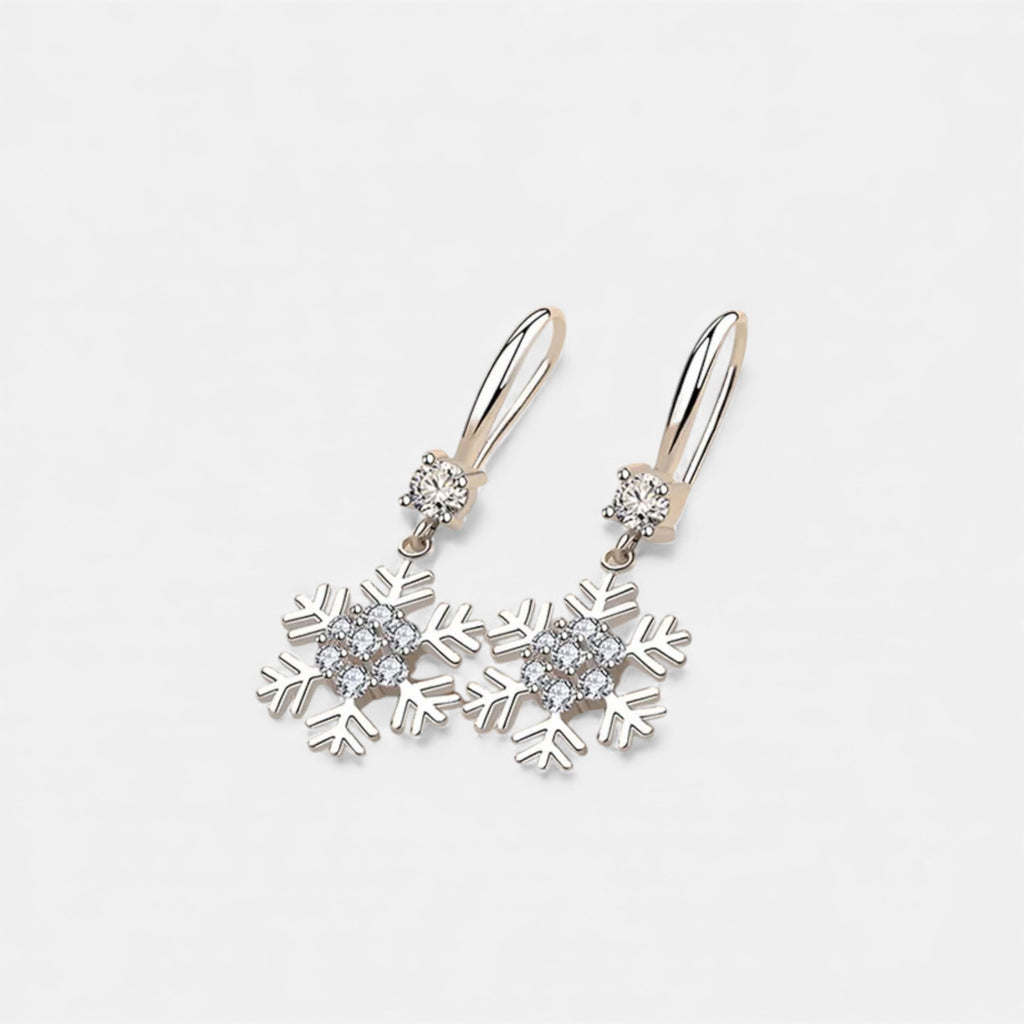 Lovira | Boucles d’oreilles flocon de neige en strass