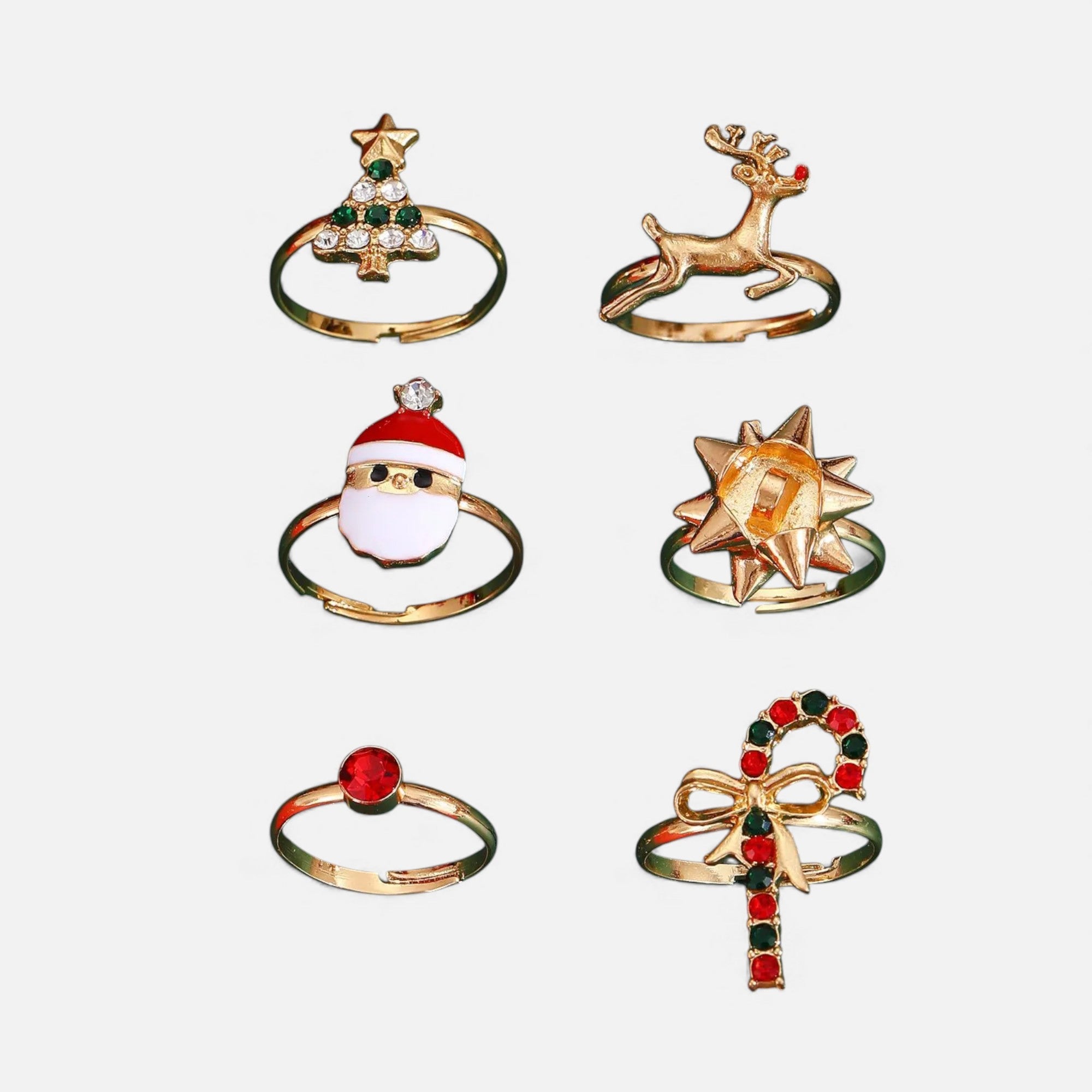 Lovira | Bagues Femme Noël Élégant en Résine