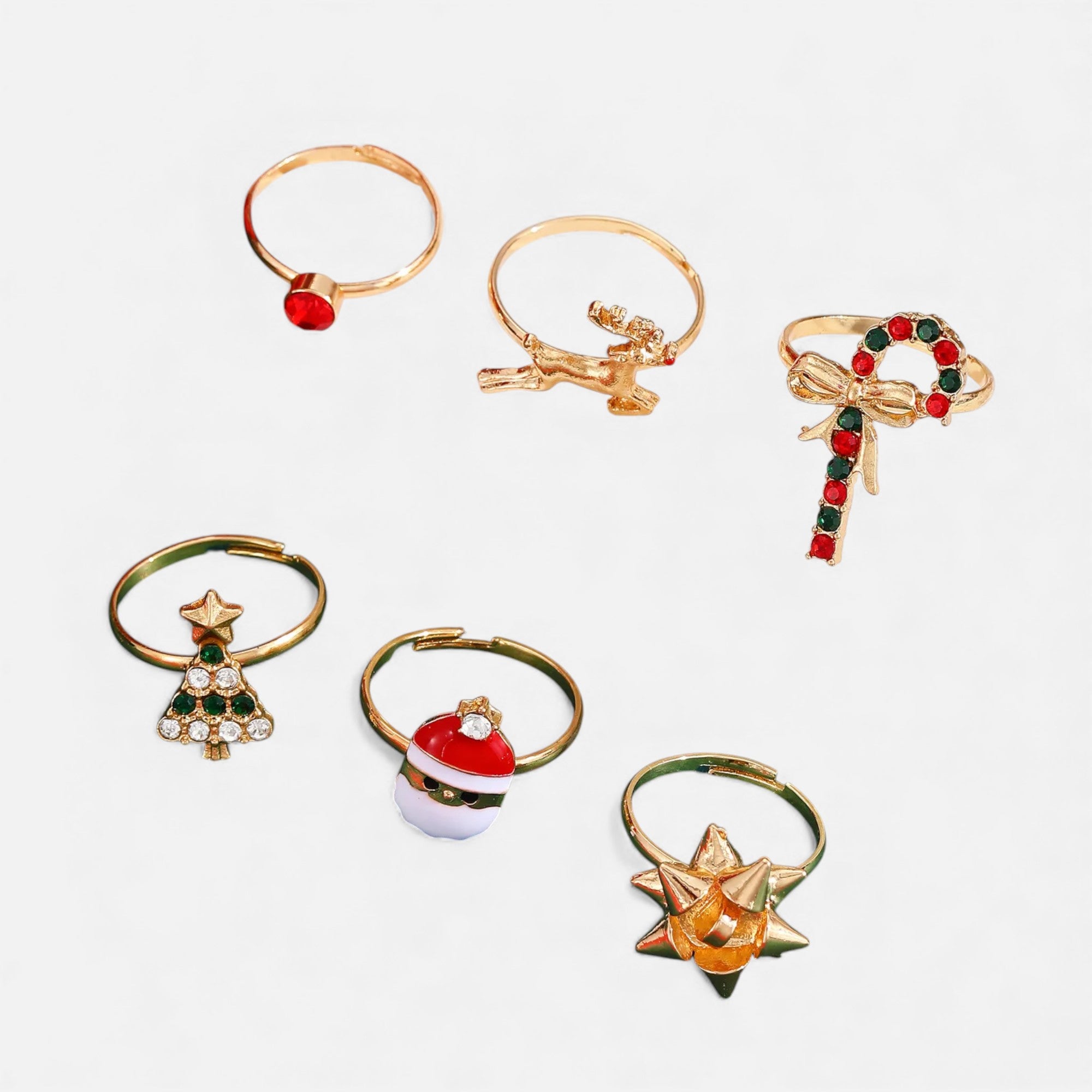 Lovira | Bagues Femme Noël Élégant en Résine