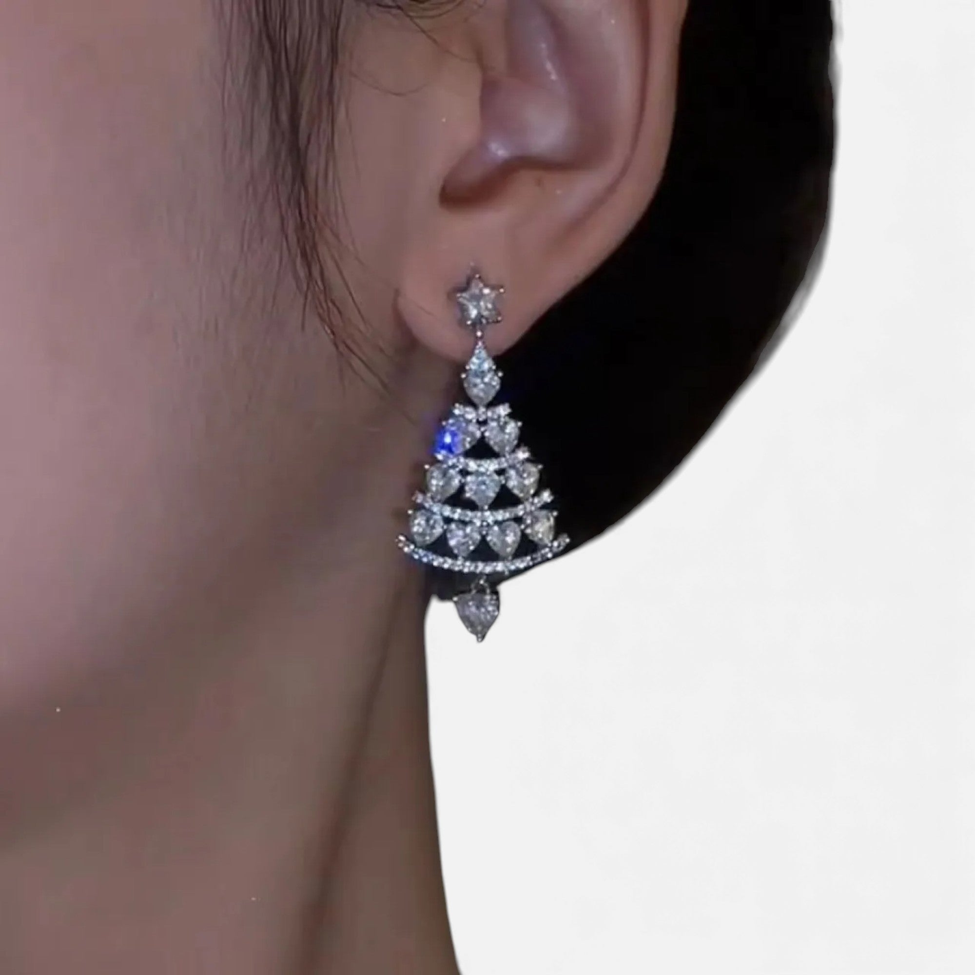 Lovira | Boucles d’oreilles sapin en argent fin