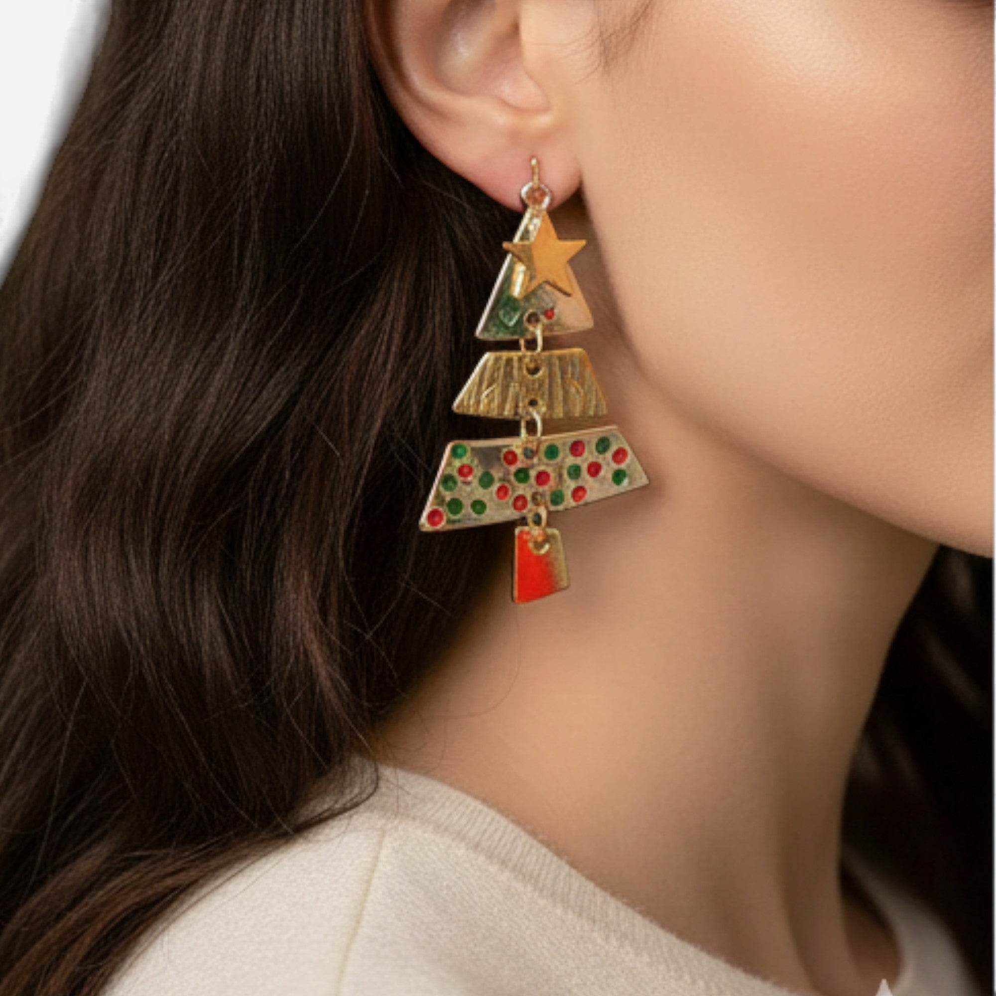 Lovira | Women’s Parure Collier & Boucles Arbre de Noël Héritage