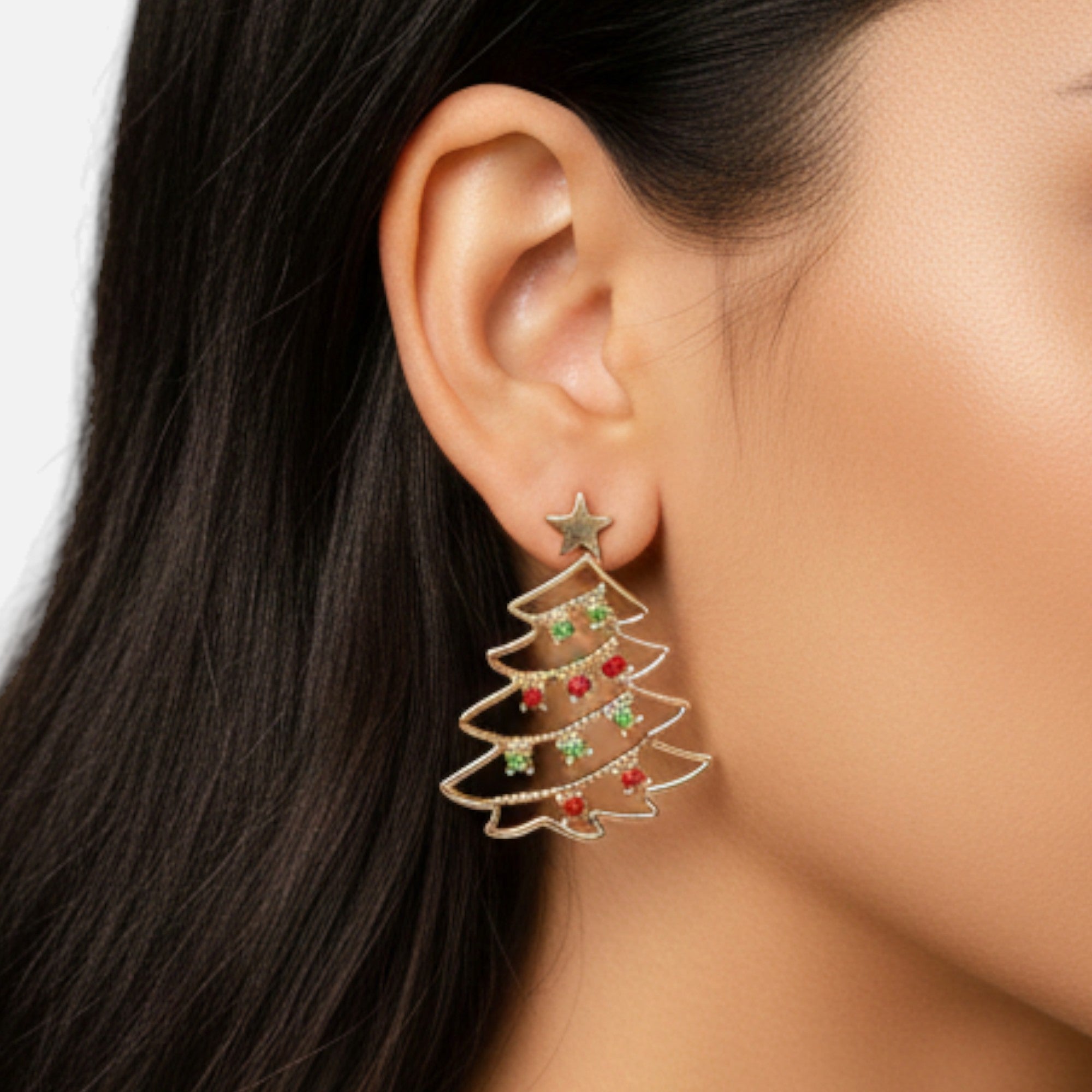 Lovira | Women’s Boucles d’Oreilles Arbre de Noël en Zircon