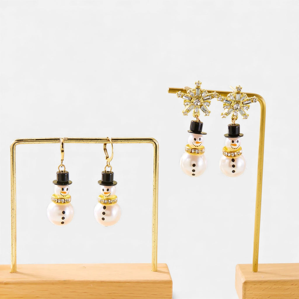 Lovira | Boucles d’oreilles femme “Bonhomme de Neige” Élégance Festive