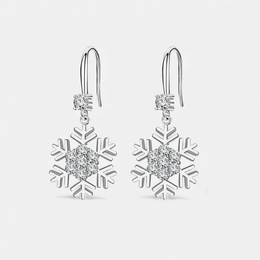 Lovira | Boucles d’oreilles flocon de neige en strass
