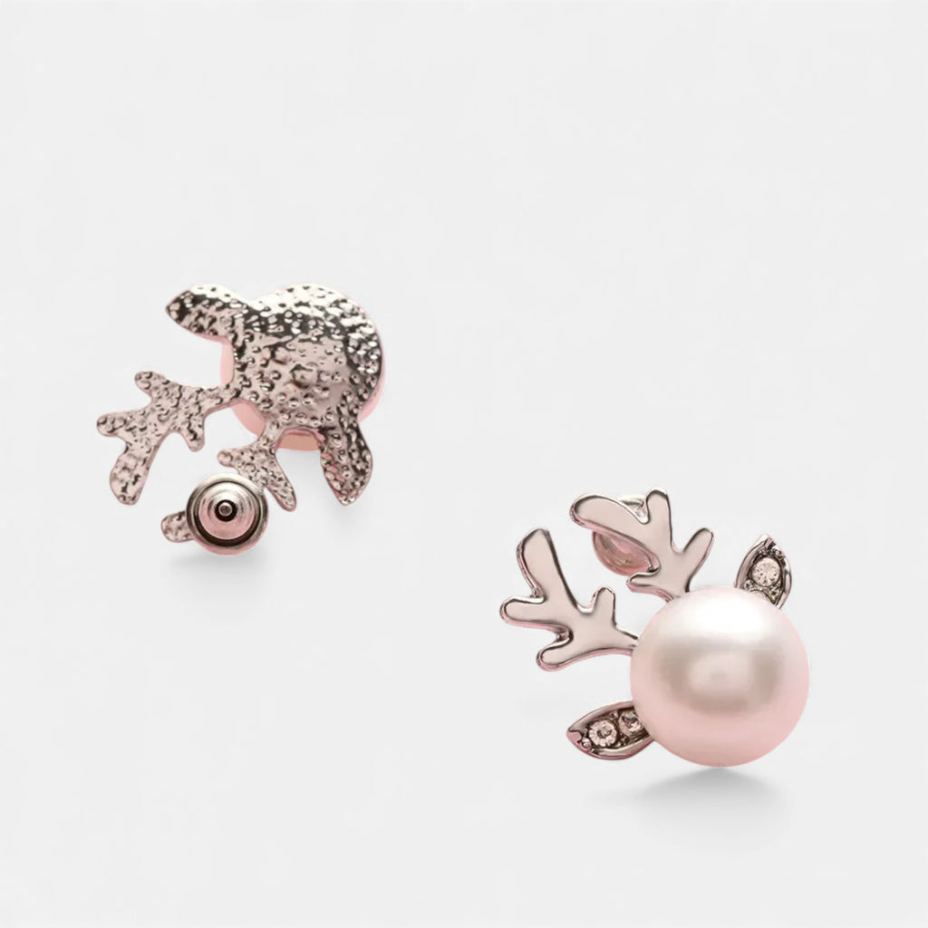 Lovira | Women’s Boucles d’oreilles perle & bois de cerf