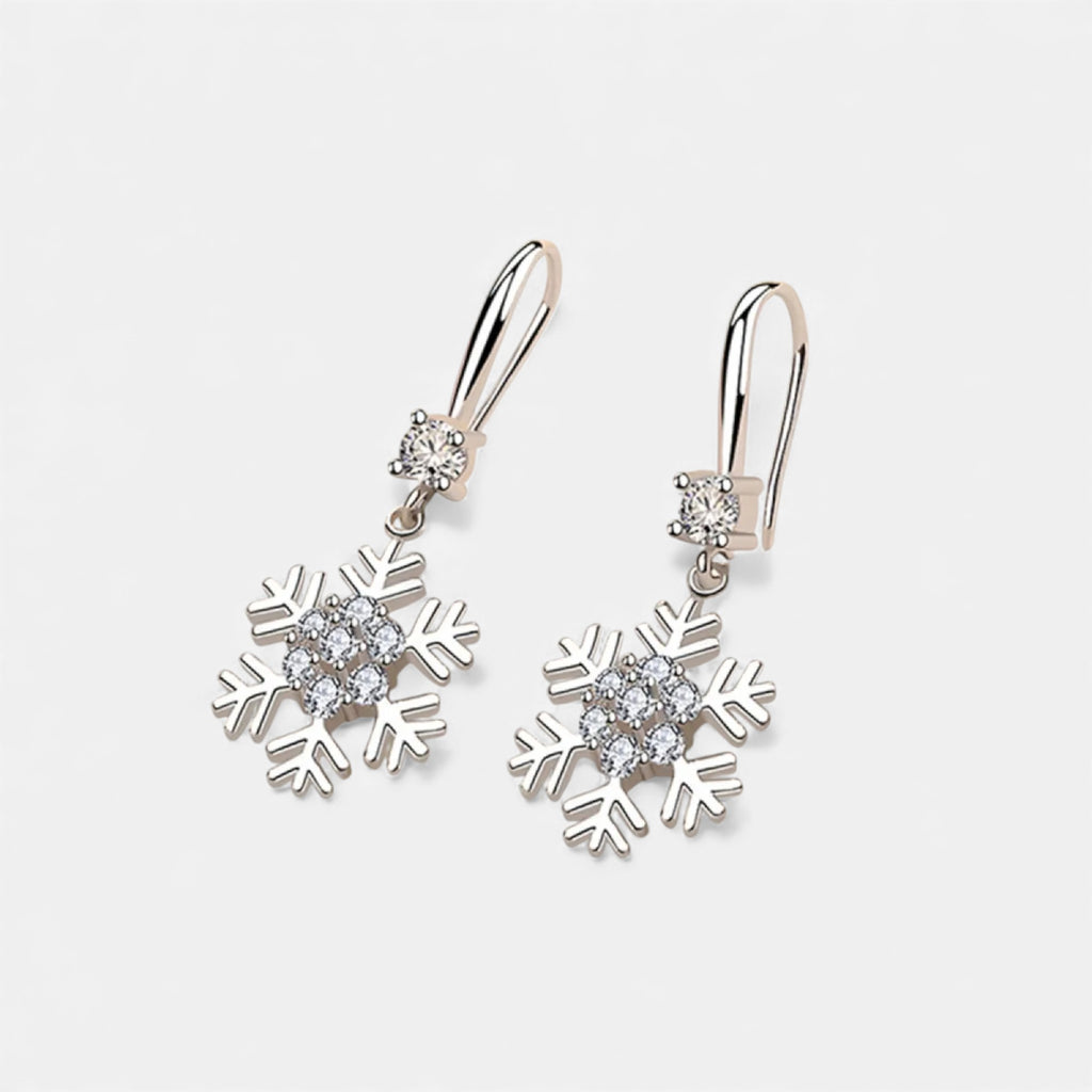 Lovira | Boucles d’oreilles flocon de neige en strass