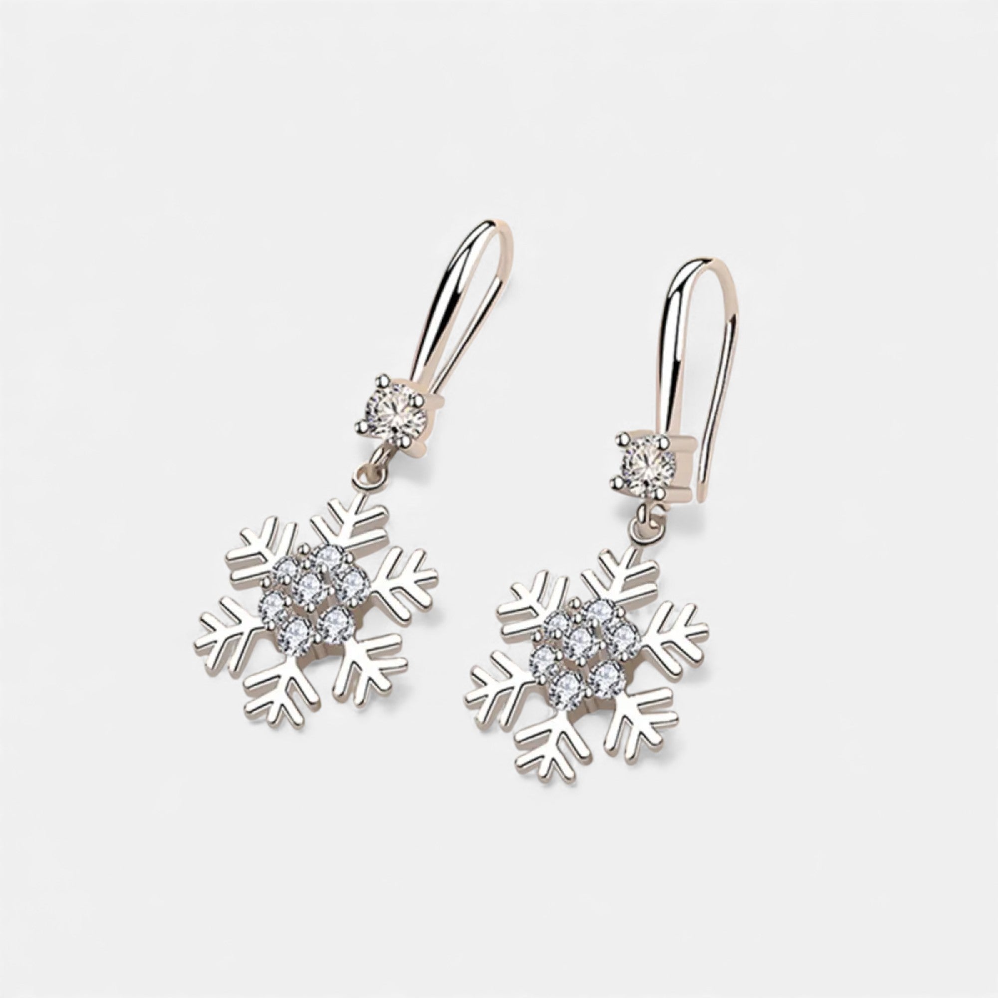 Lovira | Boucles d’oreilles flocon de neige en strass