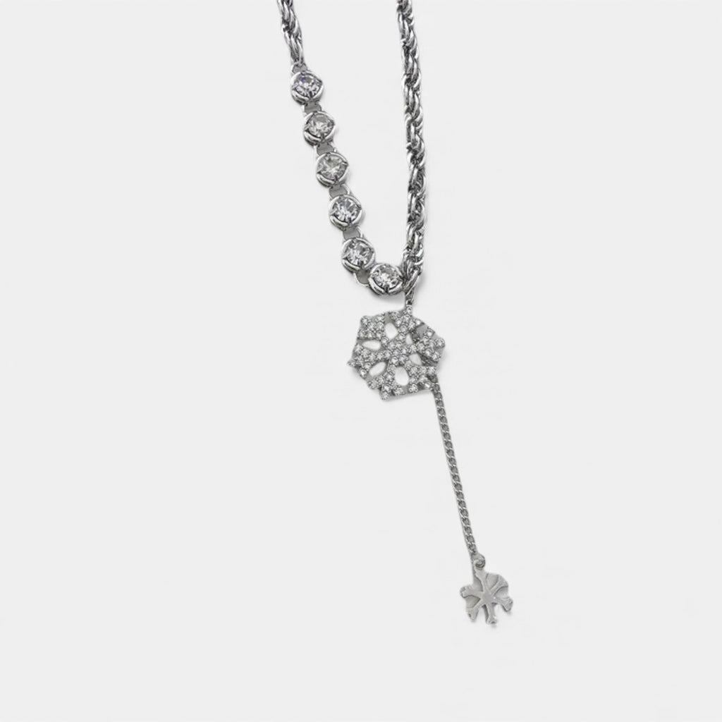 Lovira | Collier Flocon de Neige en Zircon Microserti
