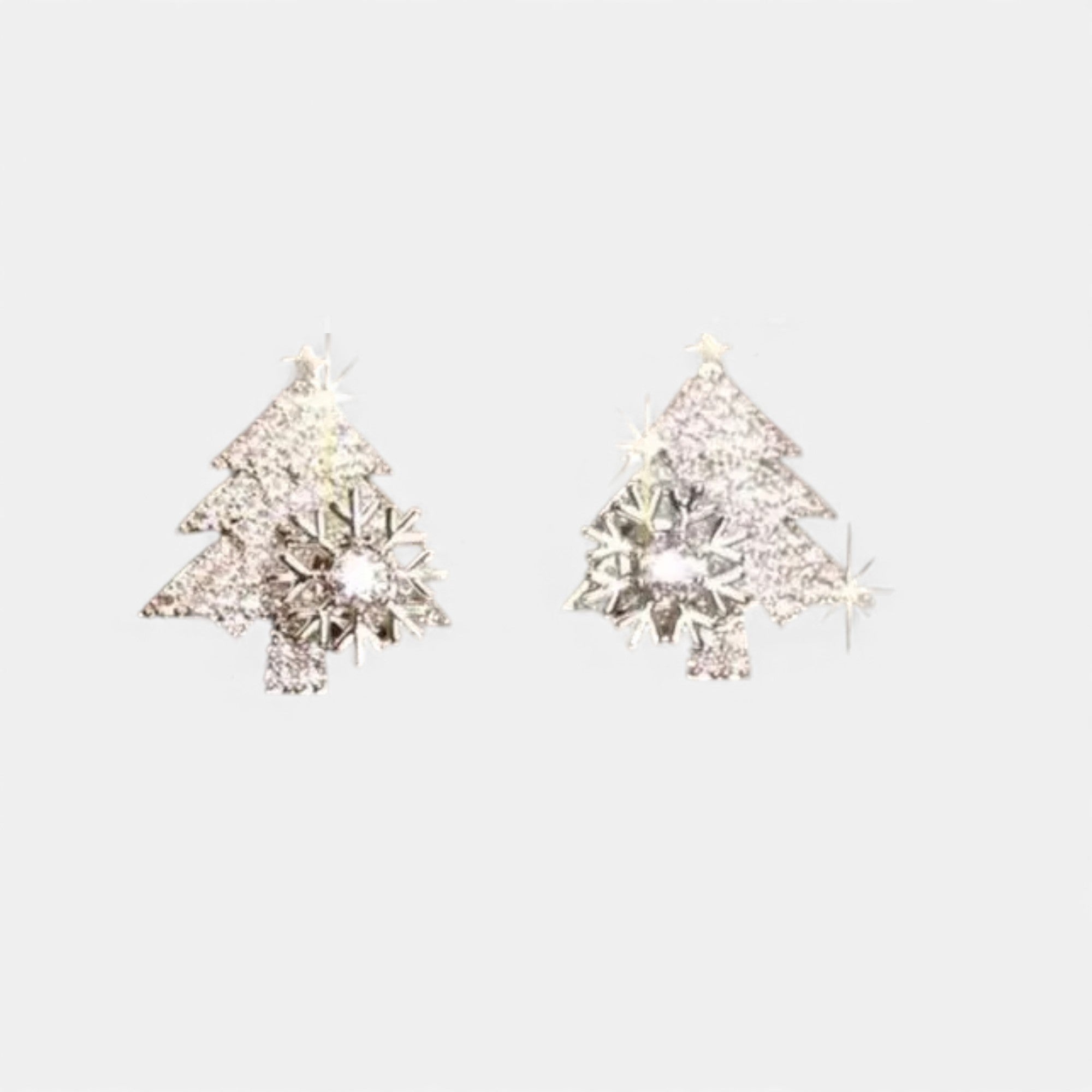 Lovira | Boucles d’oreilles Sapin Rotatif en Cristal