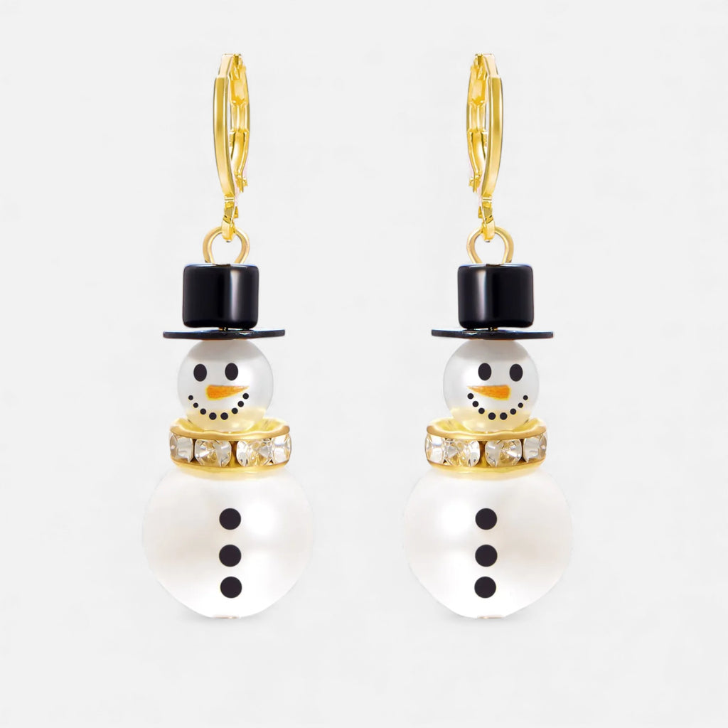 Lovira | Boucles d’oreilles femme “Bonhomme de Neige” Élégance Festive