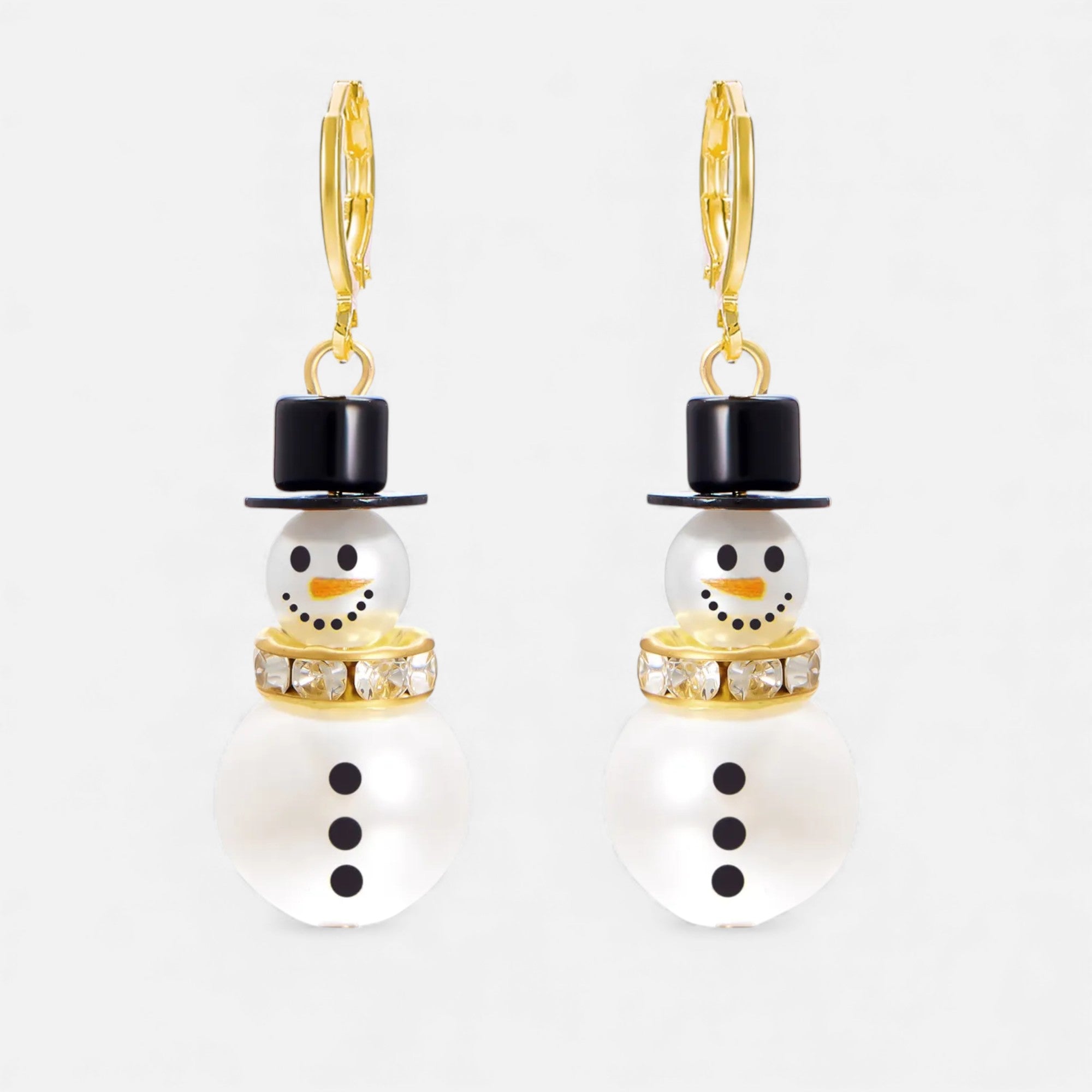Lovira | Boucles d’oreilles femme “Bonhomme de Neige” Élégance Festive